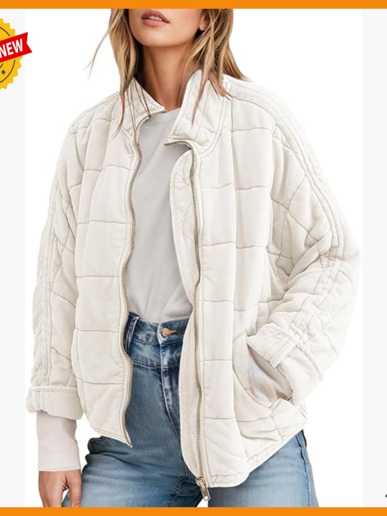 Women's Quilted Winter Jacket Dolman Sleeves Waterproof Windproof Heavyweight